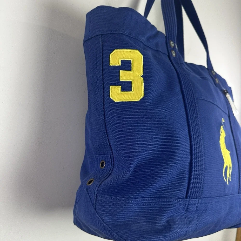 Ralph Lauren Polo Tote #3 Canvas Bag Vintage Limited Edition Pony Logo Blue NWT